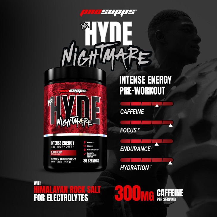 ProSupps Mr. Hyde Nightmare Pre Workout Powder with Caffeine & Beta Alanine