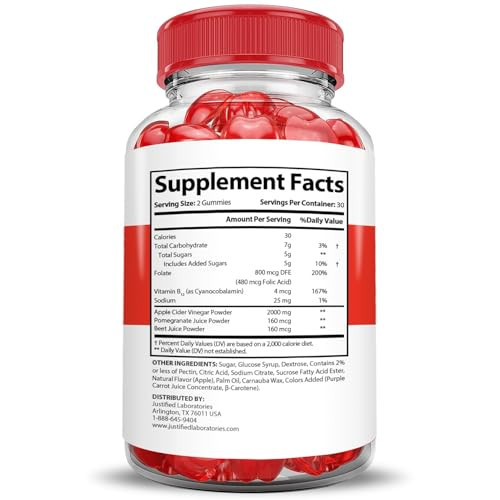 Justified Laboratories Rapid Lean Keto ACV Gummies Extreme 2000MG Rapid Lean