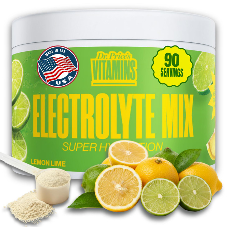 Dr. Prices Electrolytes Powder Bulk - Lemon Lime, 90 Servings