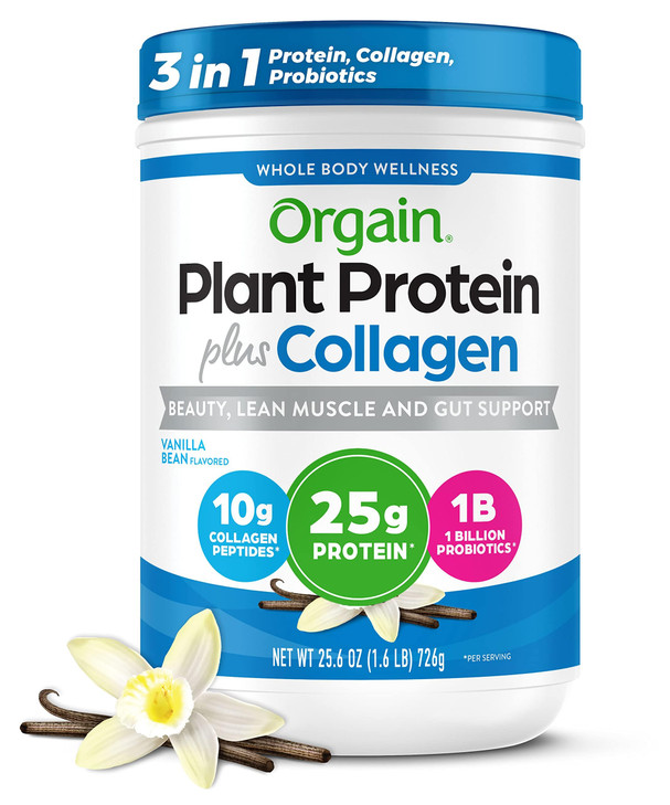 Orgain Protein Powder + Collagen, Vanilla Bean