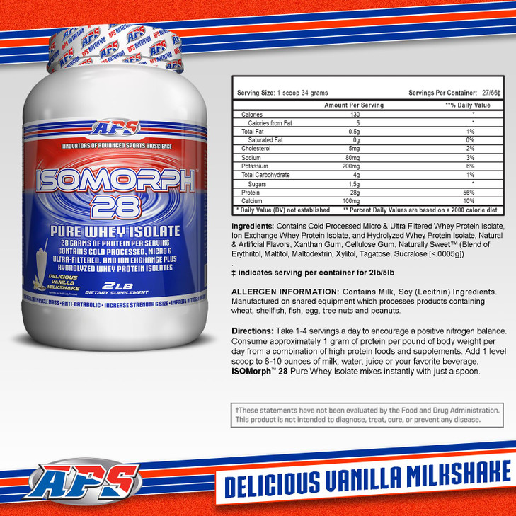 APS Nutrition IsoMorph 28 Protein Powder - Pure Whey Isolate