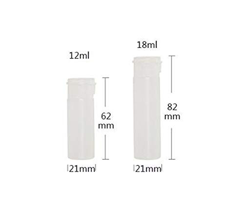 12Pcs Empty Refillable Plastic Bottle - 12Ml Soft Squeezable Flip Lid Bottle Container Jar Vials For Sample Package Cosmetic Makeup Emollient Water L