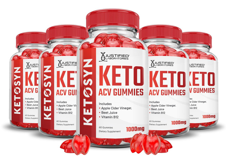 Justified Laboratories (5 Pack Ketosyn Keto ACV Gummies Advanced Formula 1000MG