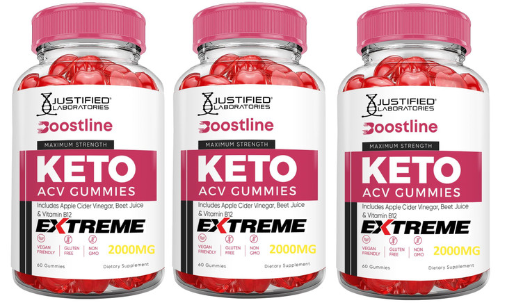 Justified Laboratories (3 Pack Boostline Keto ACV Gummies Extreme 2000MG Boost