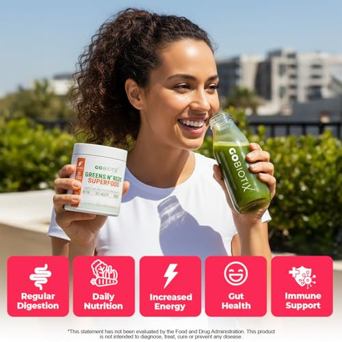 GOBIOTIX Greens Powder - Superfood with Greens and Reds