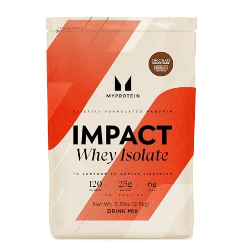 Myprotein Impact Whey Protein Isolate, 5.5 Lbs (79 Servings) Chocolate