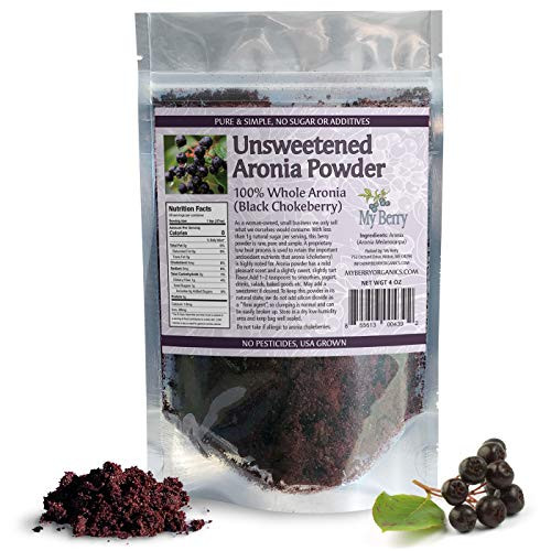 Aronia Berry Unsweetened Powder by My Berry - USA Grown - 4oz