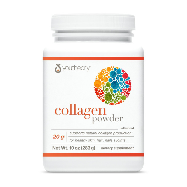 Youtheory Collagen Powder - Hydrolyzed Collagen Peptides with Vitamin C
