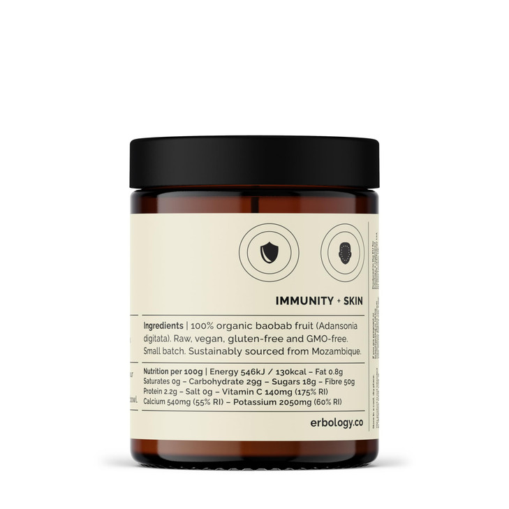 Erbology Organic Baobab Powder 3.2 oz - 45 Servings