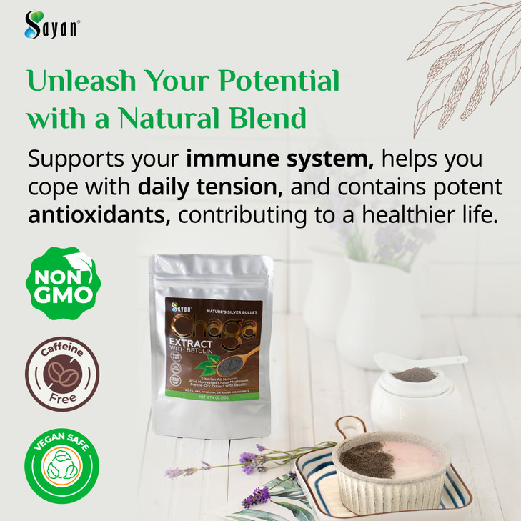 Sayan Chaga Mushroom Extract with Betulin Powder (4 oz)
