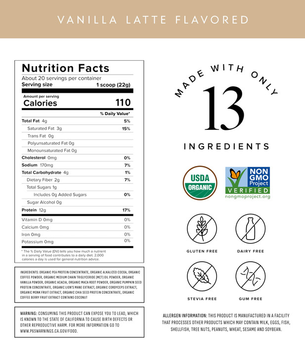 Truvani Protein + Energy Drink Mix with 87mg Caffeine