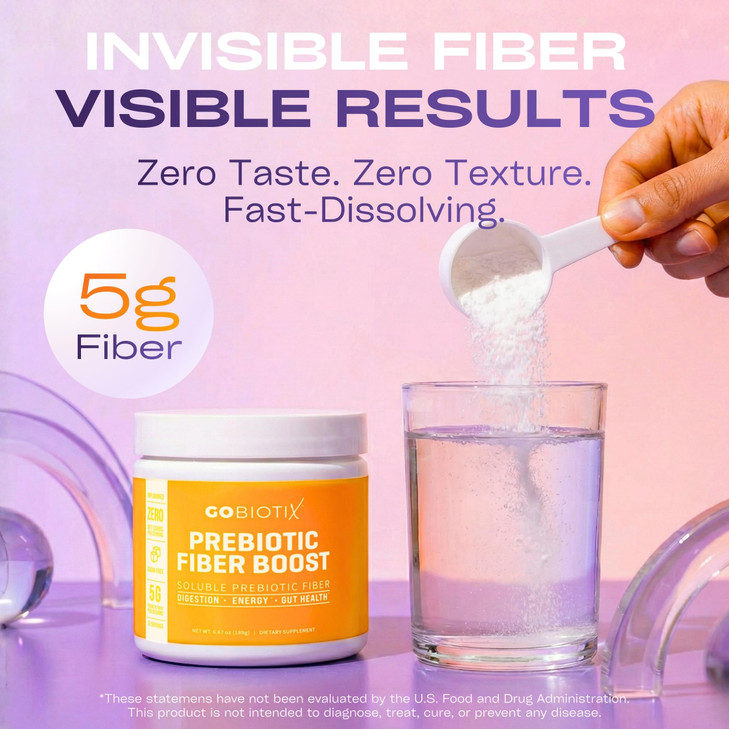 GOBIOTIX Fiber Supplement Powder with Prebiotics for Digestive Health and GLP-1
