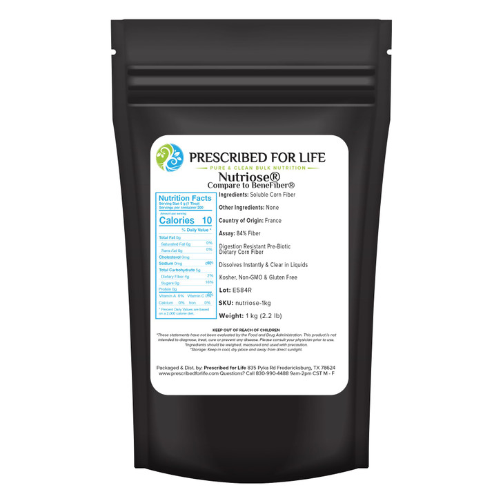 Prescribed For Life Nutriose Powder, Natural Fiber Supplement, Prebiotic Soluble