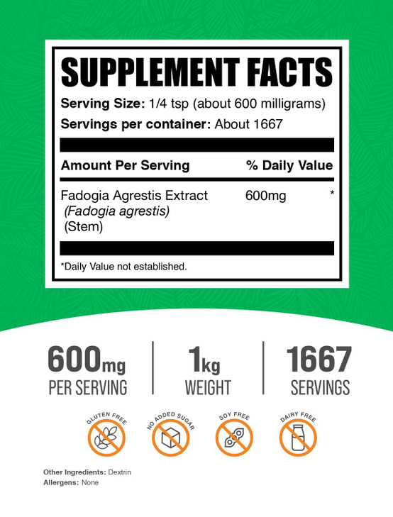 BulkSupplements.com Fadogia Agrestis Extract Powder