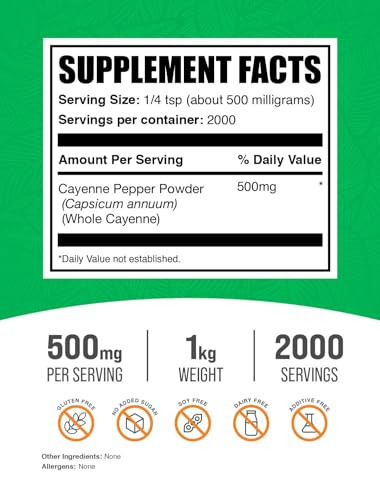 BulkSupplements.com Cayenne Pepper 40000 HU Powder