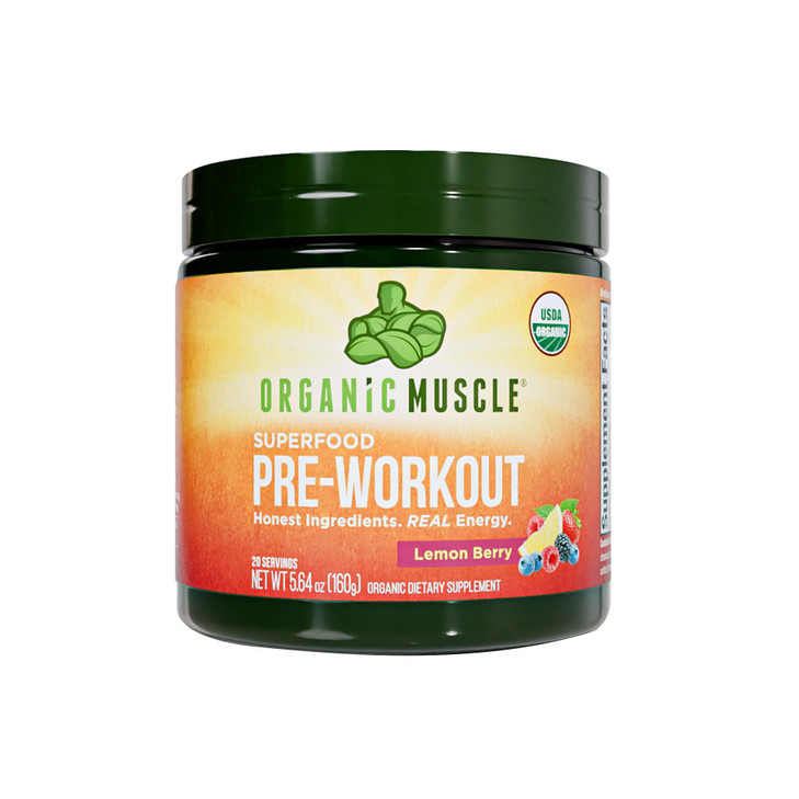 USDA Organic Pre-Workout Powder, Lemon Berry - Clean Energy Without Jitters