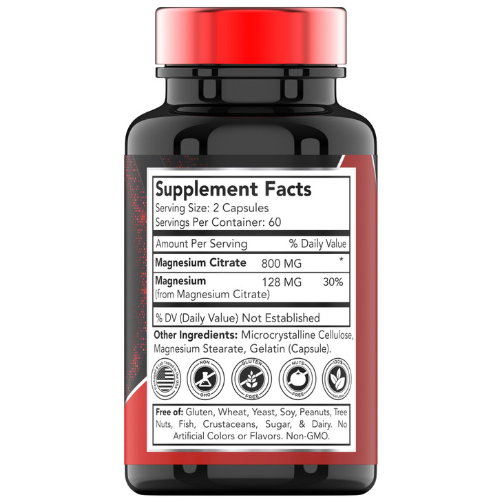 TNVitamins Magnesium Citrate 800 MG - 120 Capsules