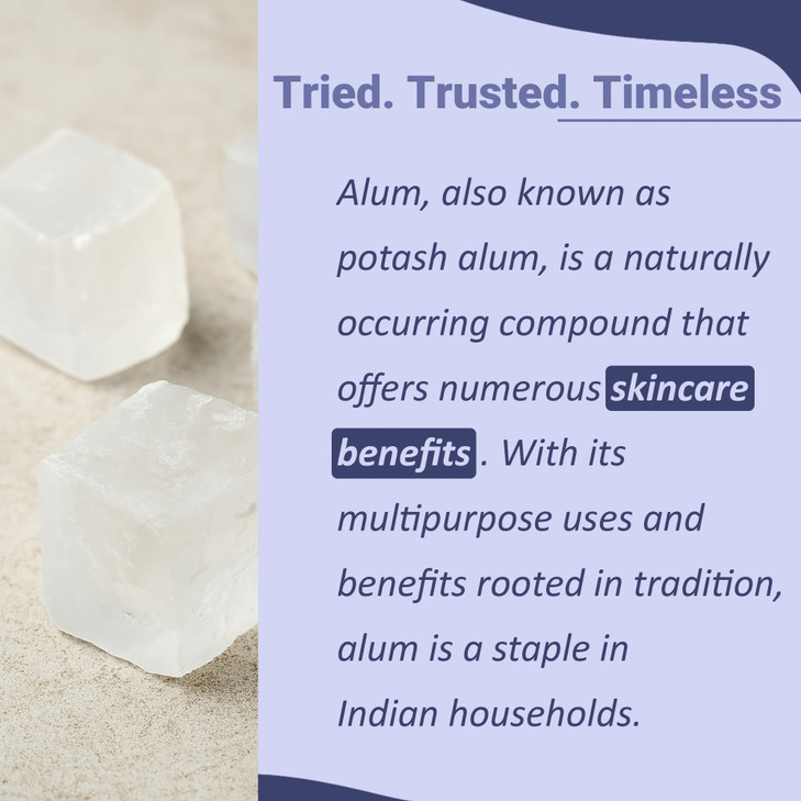 Mi Nature Alum Powder Potassium (Fitkari/Phitkari) -100% Natural Skincare
