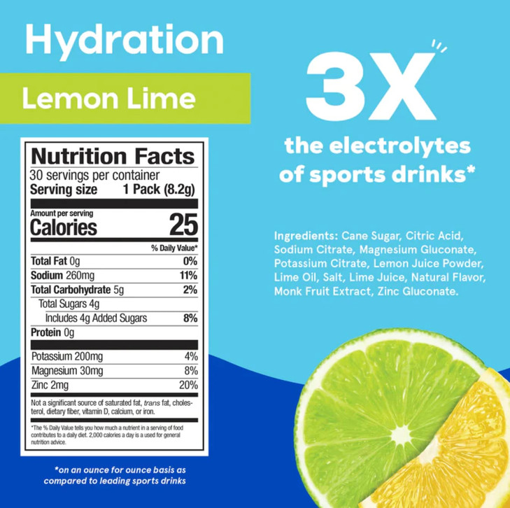 Hydrant Hydrate, Individual Hydration Electrolyte Powder Stick Packets with No