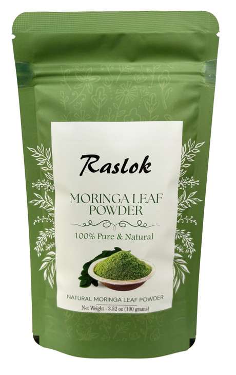 Raslok Moringa Powder - 100% Pure Moringa Leaf NO Stems