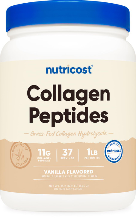 Nutricost Collagen Peptides Powder 1LB (454 G) (Vanilla)