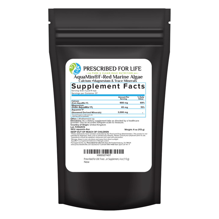 Prescribed for Life Aquamin Powder, Red Marine Algae Supplements, Rich in Plant
