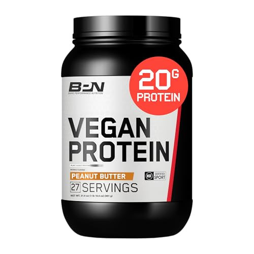 BARE PERFORMANCE NUTRITION Vegan Protein, Plant Based Protein, Pea Protein