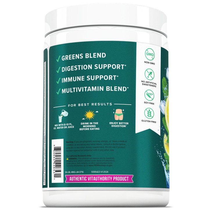 Vitauthority Vita Greens Superfood Powder: Immune and Digestion Support