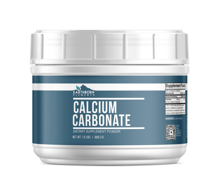 Earthborn Elements Calcium Carbonate Powder (1.5 lb), Natural Antacid