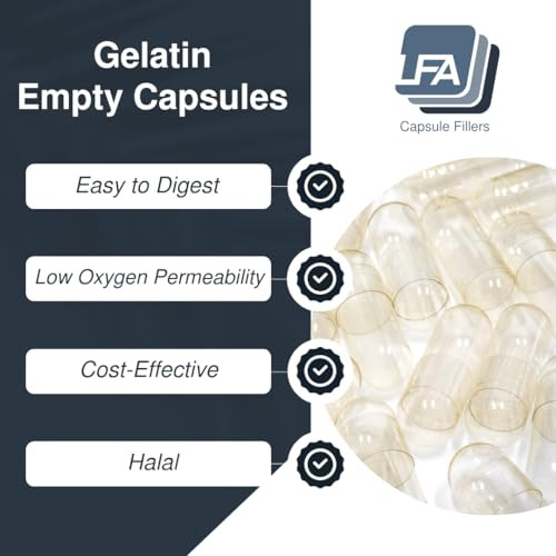 Size 00 Empty Capsules - Clear Gelatin - 5000 Count Box