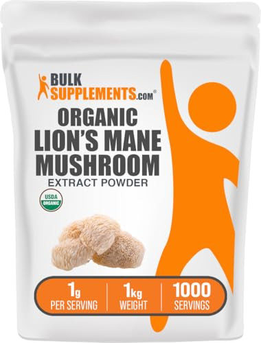 BulkSupplements.com Organic Lion's Mane Mushroom Extract Powder