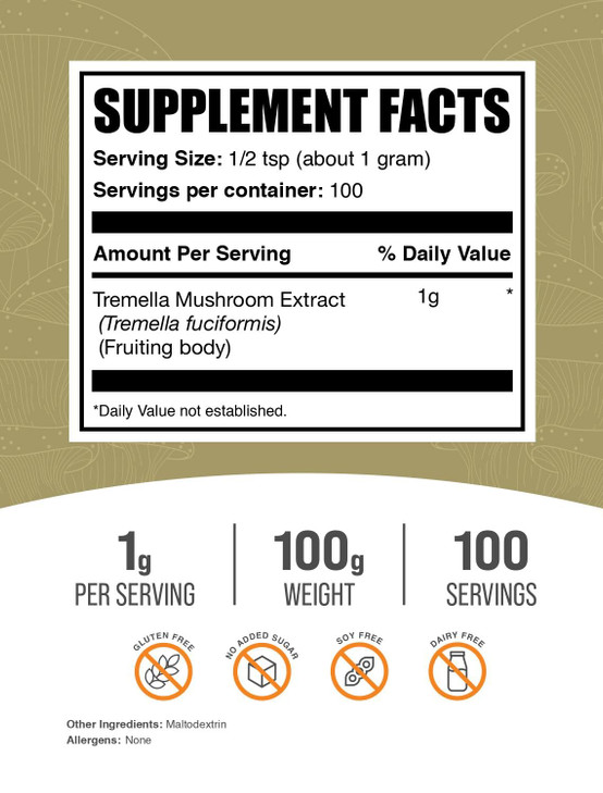 BulkSupplements.com Tremella Mushroom Extract
