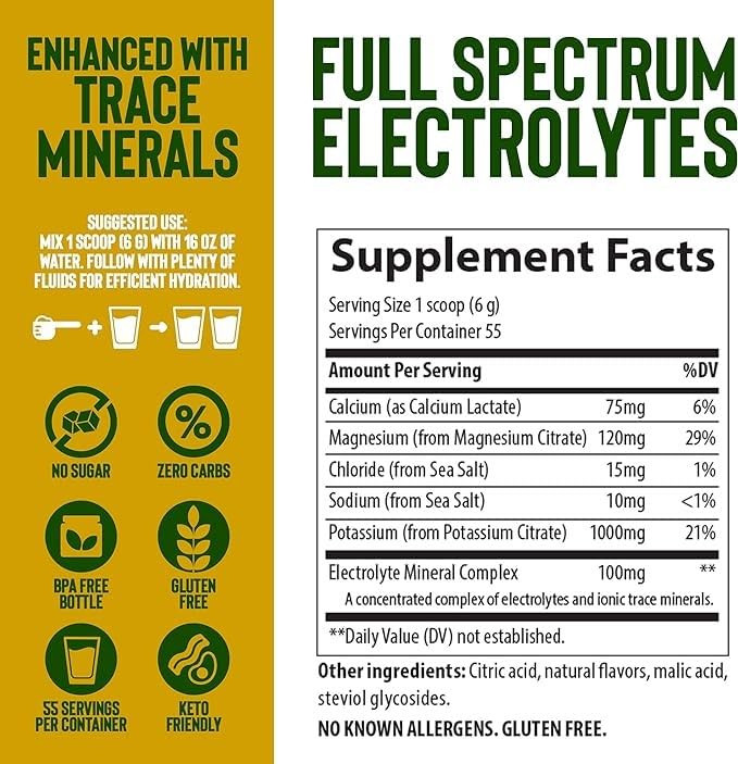 Trace Minerals Keto Electrolyte Powder - Electrolytes for Fluid Balance Support