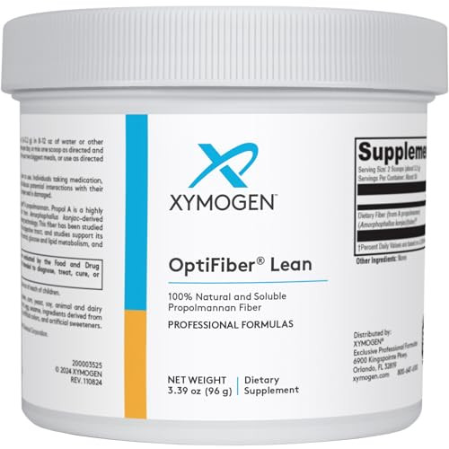 XYMOGEN OptiFiber Lean - 100% Natural and Soluble Propolmannan Fiber Powder