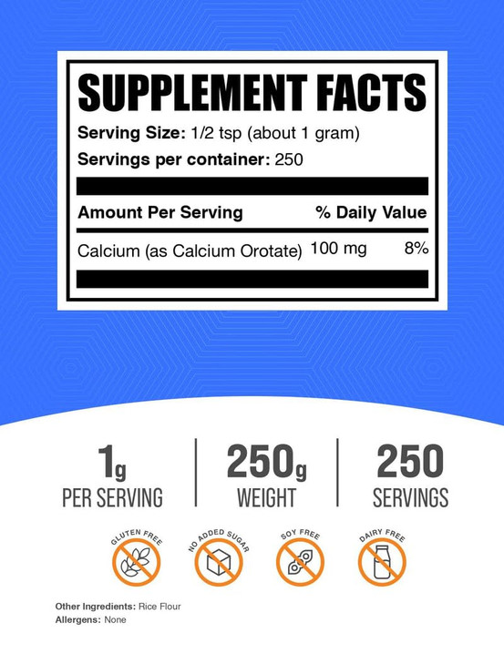BulkSupplements.com Calcium Orotate Powder