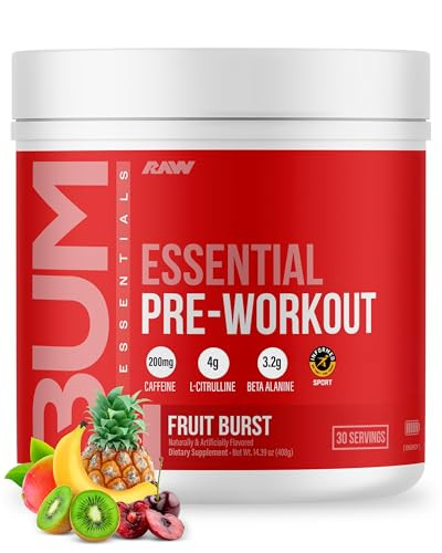 RAW Essential Pre-Workout Powder (Fruit Burst)