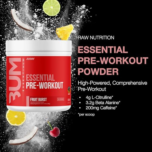 RAW Essential Pre-Workout Powder (Fruit Burst)