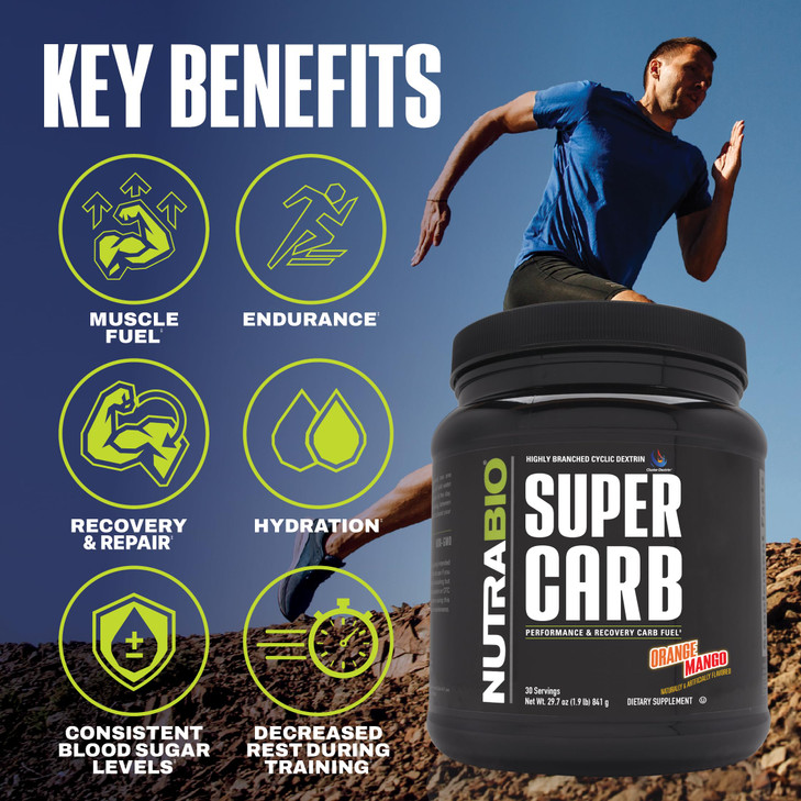 NutraBio Super Carb, Carbohydrate Powder with Cluster Dextrin & Electrolytes