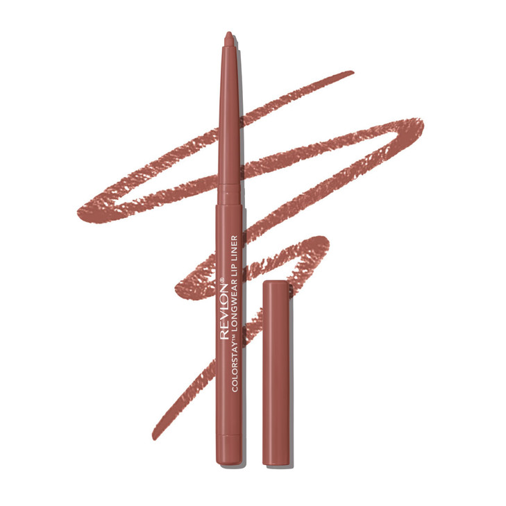 Revlon Colorstay Lip Liner Makeup with Built-in-Sharpener, Longwear Rich Colors, Smooth Application, 010 Nudes, 0.01 oz
