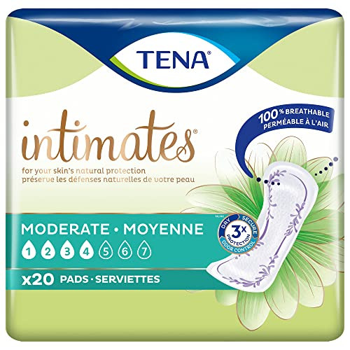 Tena Sensitive Moderate Bladder Control Pads, Incontinence, Moderate Absorbency, 20 Count, 1 Pack