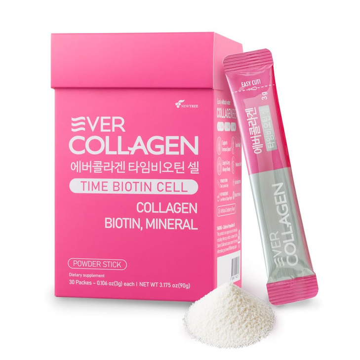 EVER COLLAGEN TIME NEWTREE Biotin Cell Low Molecular Weight Marine Collagen