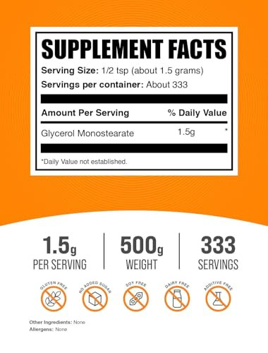 BulkSupplements.com Glycerol Monostearate Powder