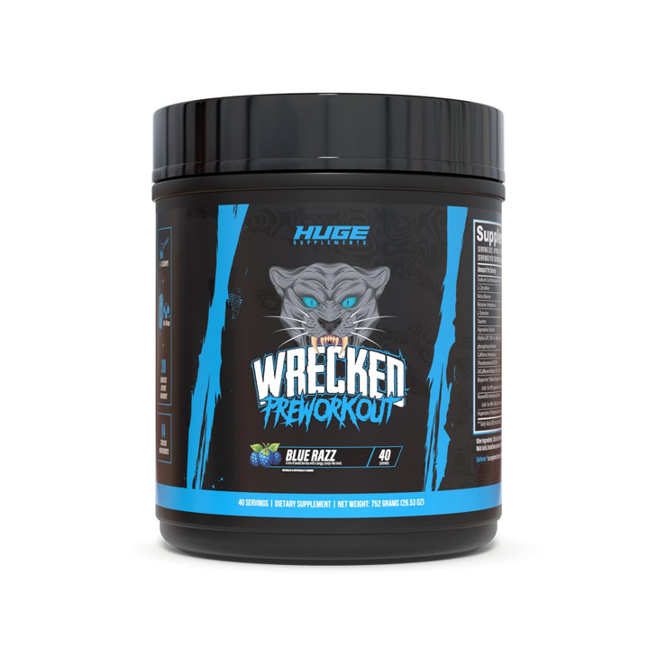 Wrecked Pre Workout Powder, Advanced Formula, Boosts Energy, Focus, Pumps &