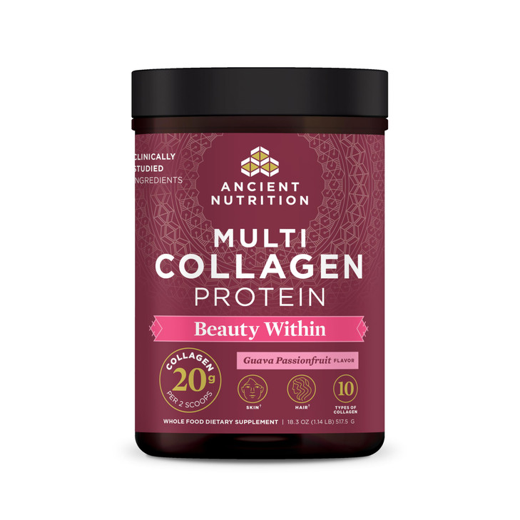 Ancient Nutrition Collagen Powder Protein, Multi Collagen Protein Beauty Within