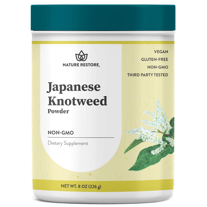 Nature Restore Japanese Knotweed Powder, 8 Ounce, Natural Trans-resveratrol, Non