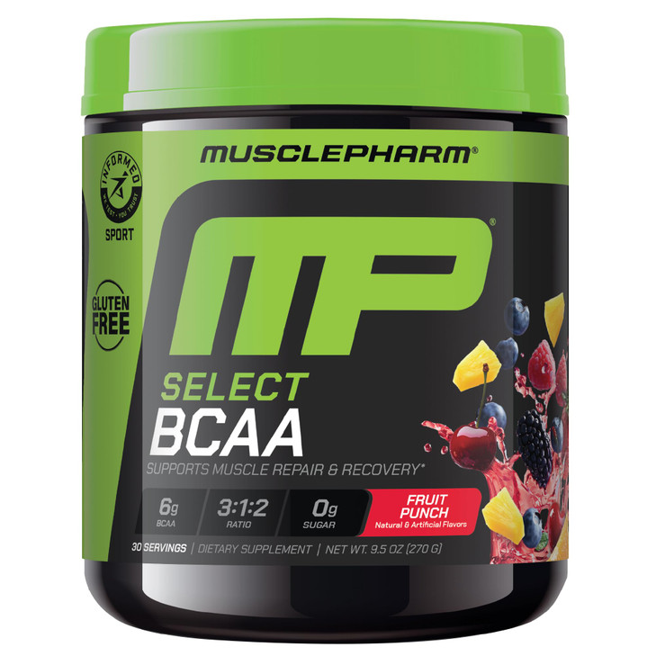 MusclePharm Essentials BCAA Powder, Pre & Post Workout Recovery Drink, Supports
