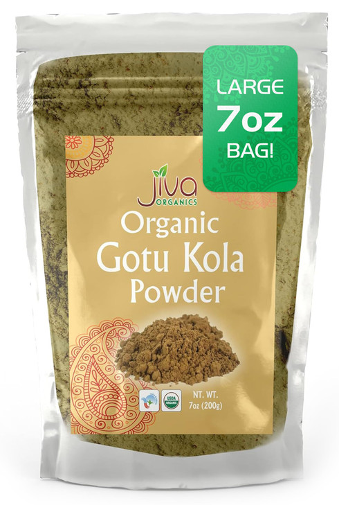 Jiva Organics Gotu Kola Powder (Centella Asiatica) 7 Ounce (200g)