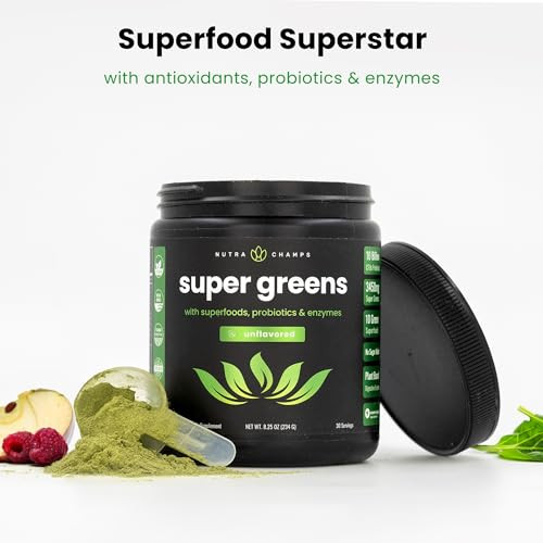 NutraChamps Super Greens Powder Premium Superfood