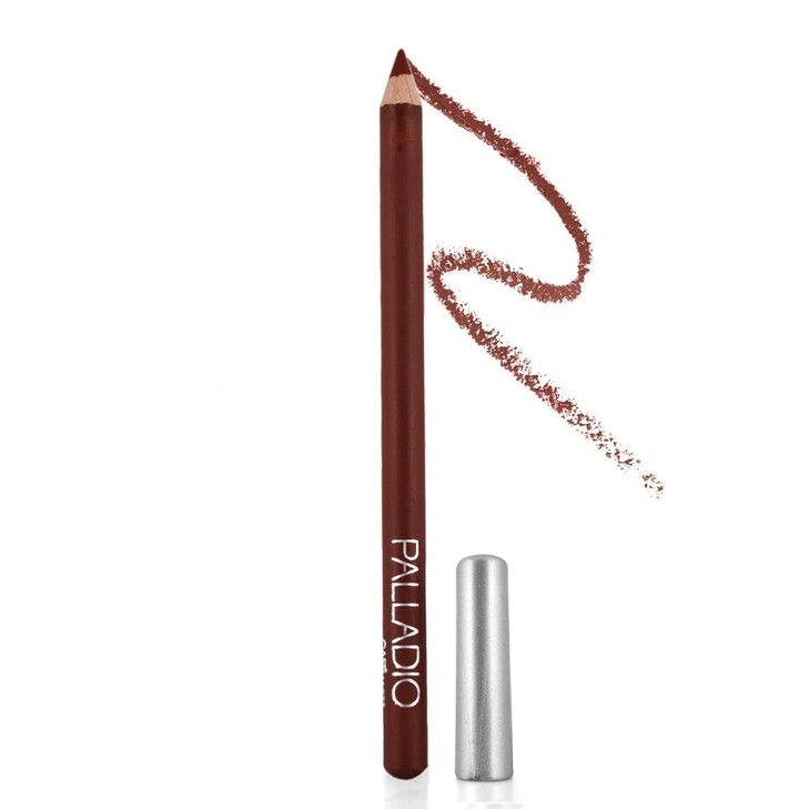 Palladio Lip Liner Pencil, Wooden, Firm yet Smooth, Contour and Line with Ease, Perfectly Outlined Lips, Comfortable, Hydrating, Moisturizing, Rich P