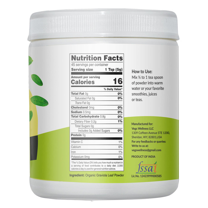 Vegs Graviola Soursop Leaf Powder